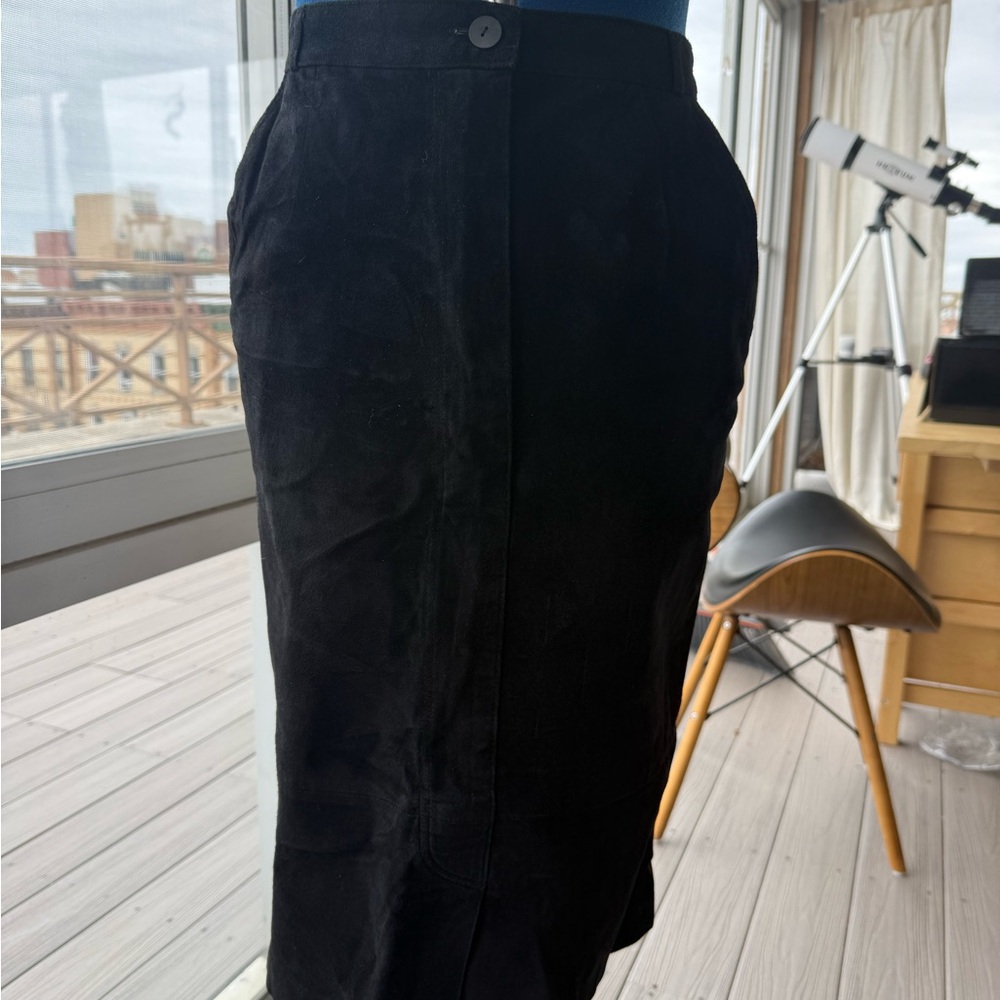 Suede Black Skirt